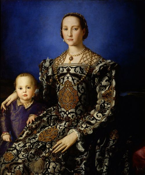 Eleonor Of Toledo, Moteris, Vaikas, Motina, Dažymas, Aliejus Drobė, Alyvos Dažai, Tapyba Aliejiniais Dažais, Menas, Meno Kūriniai, Portretas, 1545