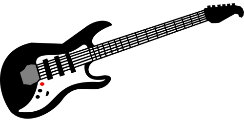 Elektrinė Gitara, Gitara, Muzika, Rokas, Izoliuotas, Instrumentas, Nemokama Vektorinė Grafika