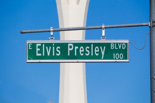 Elvis Presley,  Kelias,  Vadovavimas,  Ženklas,  Kryptis,  Rodyklė,  Las Vegasas,  Transporto Sistema,  Be Honoraro Mokesčio