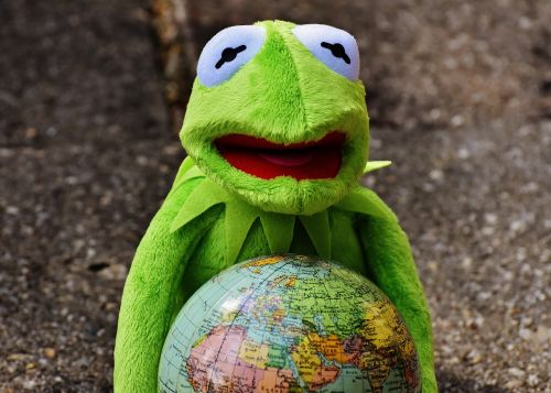 Apimti Visą Pasaulį, Kermit, Varlė, Juokinga, Minkštas Žaislas, Iškamša, Mielas, Gaublys