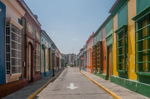 Tuščia Gatvė, Parduotuvės, Parduotuvės, Įmonės, Spalvinga, Perspektyva, Maracaibo, Venezuela