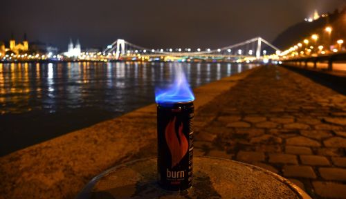 Energetinis Gėrimas, Budapest, Naktį, Ugnis, Žibintai