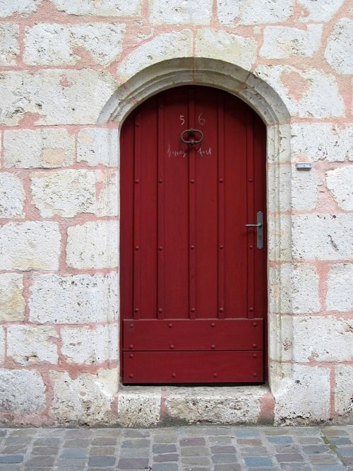 Įėjimas, Durys, Raudona, Chartres, Vidutinio Amžiaus, Mediena, Durų