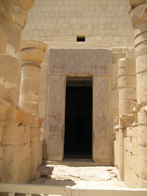 Įėjimas, Egiptas, Stulpeliai, Senovės, Senas, Istorinis, Šventykla, Vasara