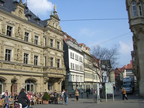 Erfurtas, Centro, Pastatas, Fasadas, Architektūra, Istoriškai