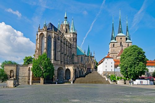 Erfurto Katedra, Erfurtas, Turingijos Federalinė Žemė, Vokietija, Senamiestis, Lankytinos Vietos, Pastatas, Istorija, Europa, Architektūra, Dom, Tikėjimas, Religija, Bažnyčia, Orientyras