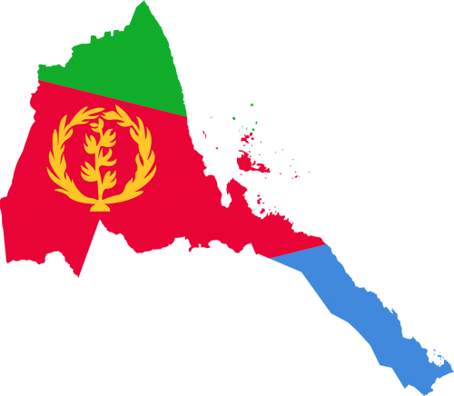 Eritrea, Vėliava, Žemėlapis, Geografija, Kontūrai, Afrika, Šalis, Tauta, Sienos, Svg, Figūra, Nemokama Vektorinė Grafika