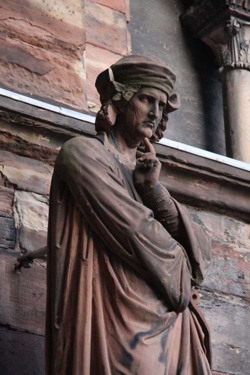 Erwin Von Steinbach,  Katedra,  Strasbourg,  Statula,  Smiltainis,  Rožinis,  Viduramžiai,  Architektas,  Skulptorius,  Alsace,  Vyras