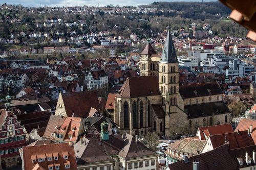 Esslingen, Miesto Bažnyčia, Vaizdas, Miestas, Bokštas, Miesto Bažnyčia St Dani