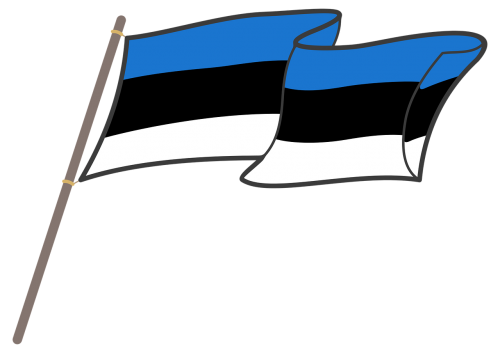 Estonia, Vėliava, Grafika, Nacionalinės Spalvos, Stiebu, Simbolis, Nėra Fono, Audringas, Powiewająca, Estonia Vėliava, Nemokama Vektorinė Grafika
