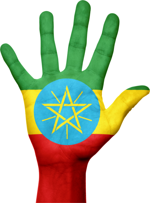 Etiopija, Vėliava, Ranka, Afrika, Pasididžiavimas, Nacionalinis, Patriotinis, Patriotizmas, Pirštai