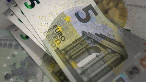 Euras, Banknotai, Valiuta, Sąskaitą, Pinigai, 5 Eurų Banknotai, Pinigai, Blenderis, 3D, Padengti