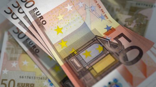 Euras, Banknotai, Valiuta, Sąskaitą, Pinigai, 50 Eurų Užrašai, Pinigai, Blenderis, 3D, Padengti