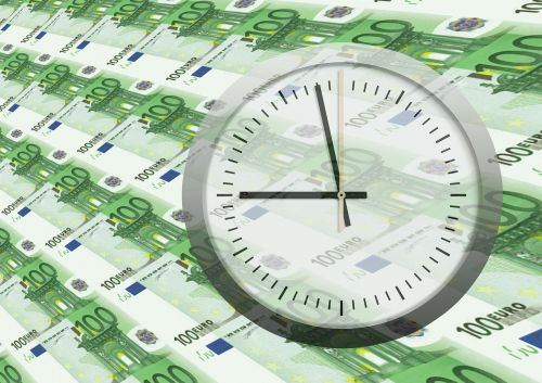 Euras, Pinigai, Valiuta, Sąskaitą, Dolerio Kupiūra, Daug, Laikrodis, Žymeklis, Valandą, Biržos Prekių Ateities Sandoriai, Laikas