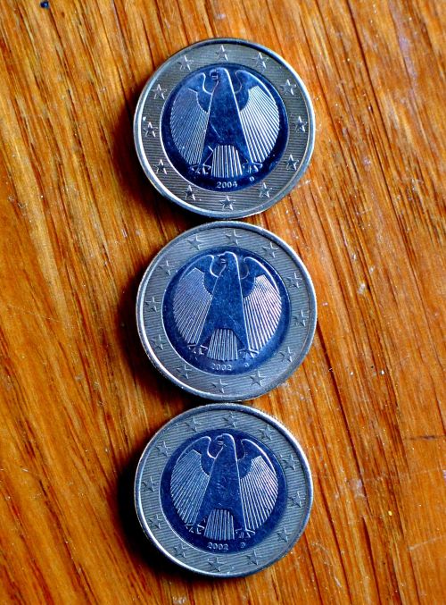 Eurų Monetos, 2 Euras, Monetos, Pinigai, Europos Valiuta, Vokiečių Euro, Keisti, Vokietija