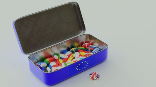 Europa, Eu, Amerikos Valstijos, Brexit, Dėžė, Tabletės, 3D, Blenderis