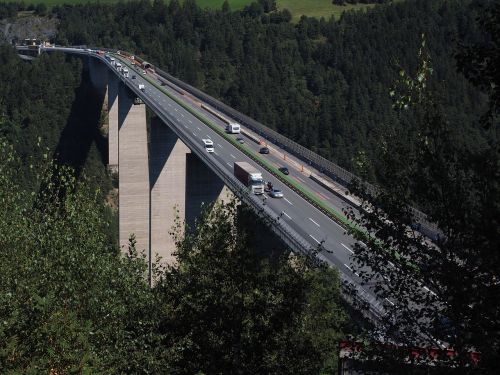 Europos Tiltas, Tiltas, Greitkelis, Automobilinis Tiltas, Brenner Autobahn, Degiklis, Kelias, Greitkelis, Plieno Betono Konstrukcija, Motyvas Nuotrauka, Lankytinos Vietos