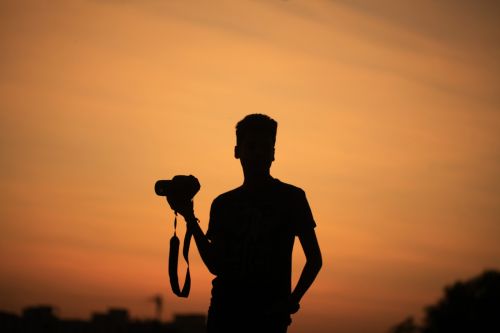 Vakaras, Spalvos, Siluetas, Lauke, Kraštovaizdis, Saulėlydis, Žmonės, Fotografija, Dangus, Ramus, Fotoaparatas