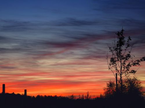 Vakaras, Saulėlydis, Afterglow, Dangus, Siluetas