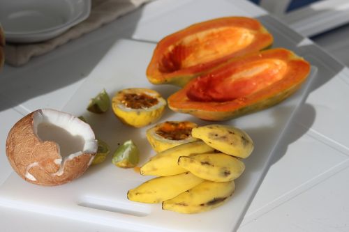 Egzotiniai Vaisiai, Kokoso, Papajos, Maži Bananai, Aistra Vaisiai