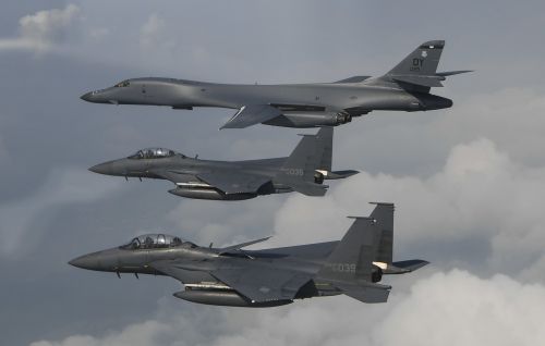 F-15, B-Lb Lancer, Skrydis, Formavimas, Oro Pajėgos, Aviacija, Orlaivis