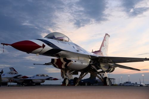 Griaustiniai Paukščiai,  Orlaivis,  Aviacija,  Naktis,  F-16 Thunderbird