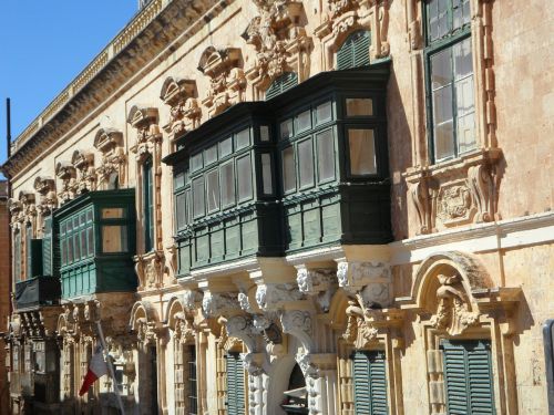 Fasadas, Hauswand, Pastatas, Balkonai, Langas, Priekinis Langas, Architektūra, Malta