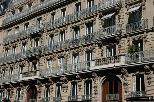 Fasadas, Langai, Pastatas, Paris