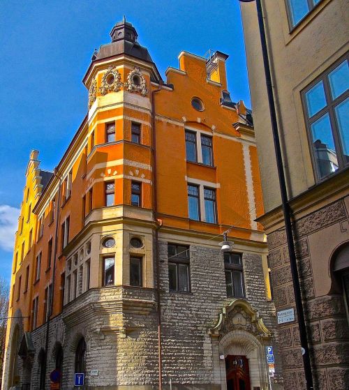 Fasadas,  Struktūra,  St Paul Gatvė,  Södermalm,  Stockholm,  Miestas
