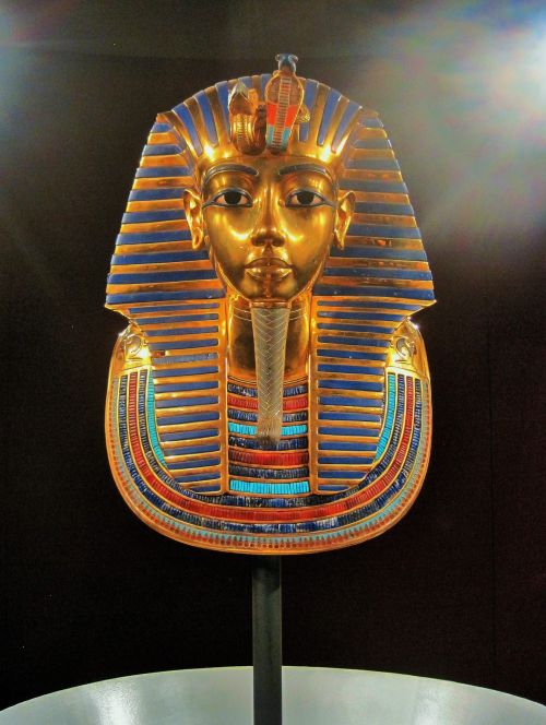 Kaukė,  Auksas,  Senovės,  Egyptian,  Lobis,  Kopija,  Karaliaus Tutankhamono Kaukė