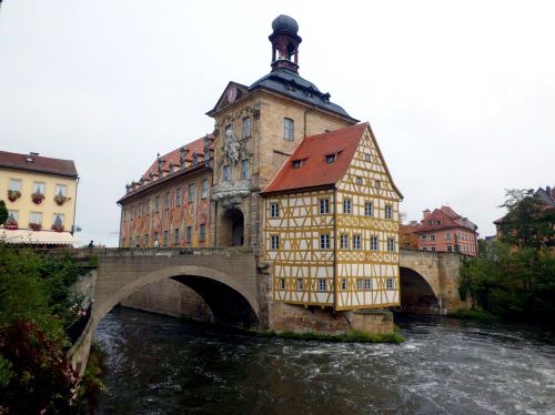 Fachwerkhaus, Senamiestis, Istoriškai, Upė, Viduramžiai, Architektūra, Bamberg, Senoji Miesto Rotušė