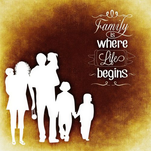 Šeima, Vaikai, Siluetas, Amžinai, Žmogus, Tėvas, Motina, Vaikas