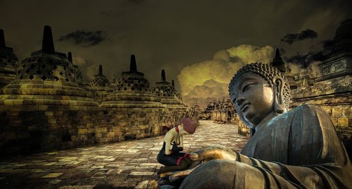Fantazija,  Lankas,  Mergina,  Buda