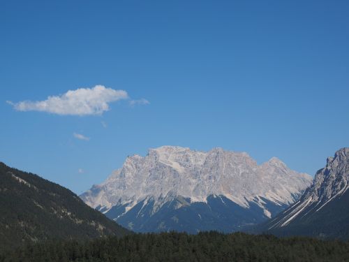 Far Right, Zugspitze, Zugspitze Masyvas, Kalnai, Kalnas