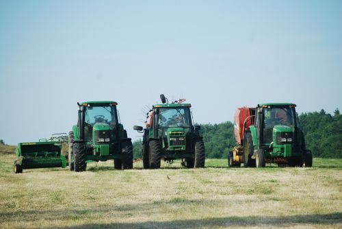 Ūkio Gyvenimas, Traktoriai, Šienas