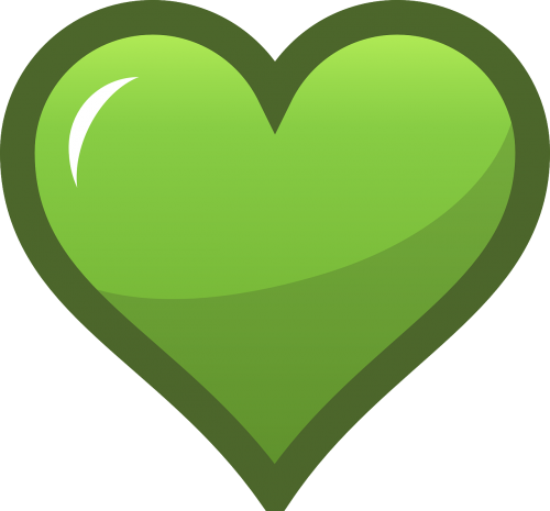 Mėgstamiausia, Širdis, Pasirinkta, Meilė, Žalias, Nemokama Vektorinė Grafika