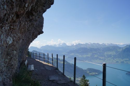 Felsenweg, Rigi, Keturi Miškai, Ežero Lucerne Regionas, Centrinė Šveicarija, Alpių, Regėjimas, Vasara, Žygis, Žygiai, Panorama, Ežeras