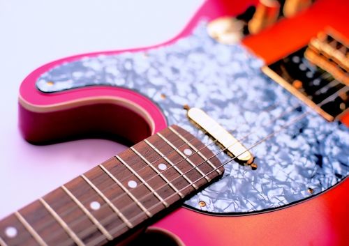 Fender Telecaster, Elektrinė Gitara, Oranžinė Gitara, Pickguard