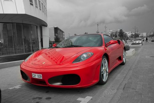 Ferrari,  Automobilis,  Raudona