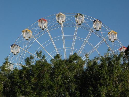 Ferris Ratas, Pramogų Parkas, Atrakcionų Parko Važiavimas, Pramogos, Spalvinga, Šeima, Linksma