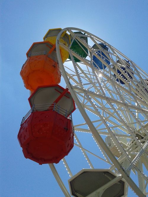Ferris Ratas, Tibidabo, Ispanija, Costa Brava, Architektūra, Barcelona, Miestas, Paminklas, Pramogų Parkas, Spalvos, Dangus