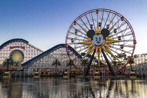 Ferris Ratas, Nuotykių Parkas, Mickey Mouse, Kalifornija, Parkas, Kelionė, Usa, Lauke, Amerikietis, Atostogos, Dangus, Poilsis, Jaunas
