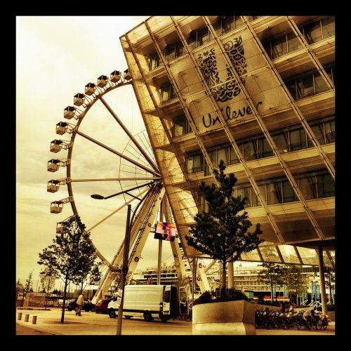 Ferris Ratas, Uosto Miestas, Hamburgas, Vokietija, Uostas, Plieno Konstrukcija