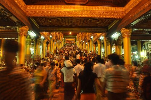 Festivalio Lankytojai, Mianmaras, Jangonas, Burma, Budizmas, Budistinis, Lengvas Festivalis