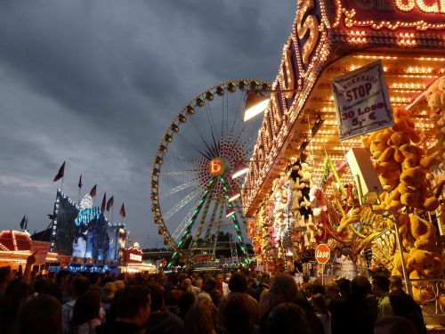 Festivalio Vieta, Ferris Ratas, Lot Parduotuvė, Laisvas, Šviesus, Reino Mugė, Diuseldorfas, Metų Rinka, Schützenfest