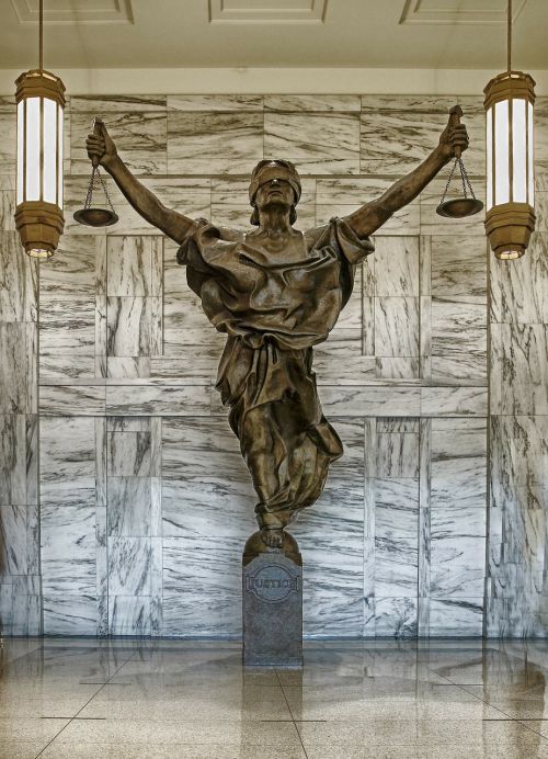Teisingumo Skaitmuo, Niujorkas, Teismo Rūmai, Teisingumas, Skulptūra, Menas, Meno, Aklą Teisingumą