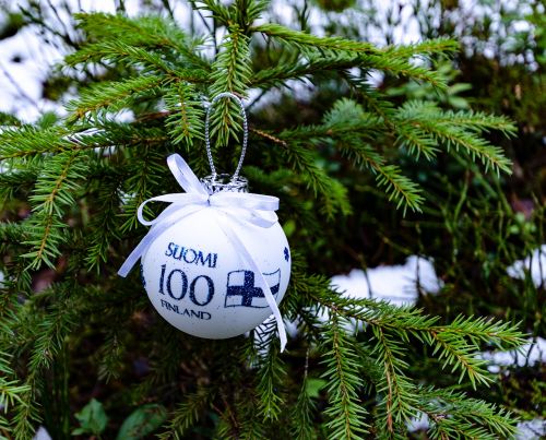 Finland 100, Suomių, Finland, Gamta, Kalėdų Eglutė, Spygliuočių, Kalėdinis Kamuolys, Beabilis, Linksmų Kalėdų