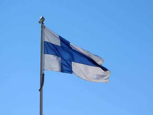 Finland, Suomių Vėliava, Siniristilippu, Mėlynas Kryžius