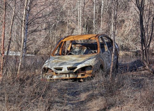 Finland, Apleistas Automobilis, Automatinis, Automobilis, Miškas, Medžiai, Miškai, Gamta, Lauke, Šiukšlių, Griuvėsiai