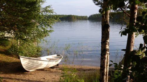 Finland, Gamta, Kraštovaizdis, Tylus, Ežeras, Valtys, Romantiškas, Vasara